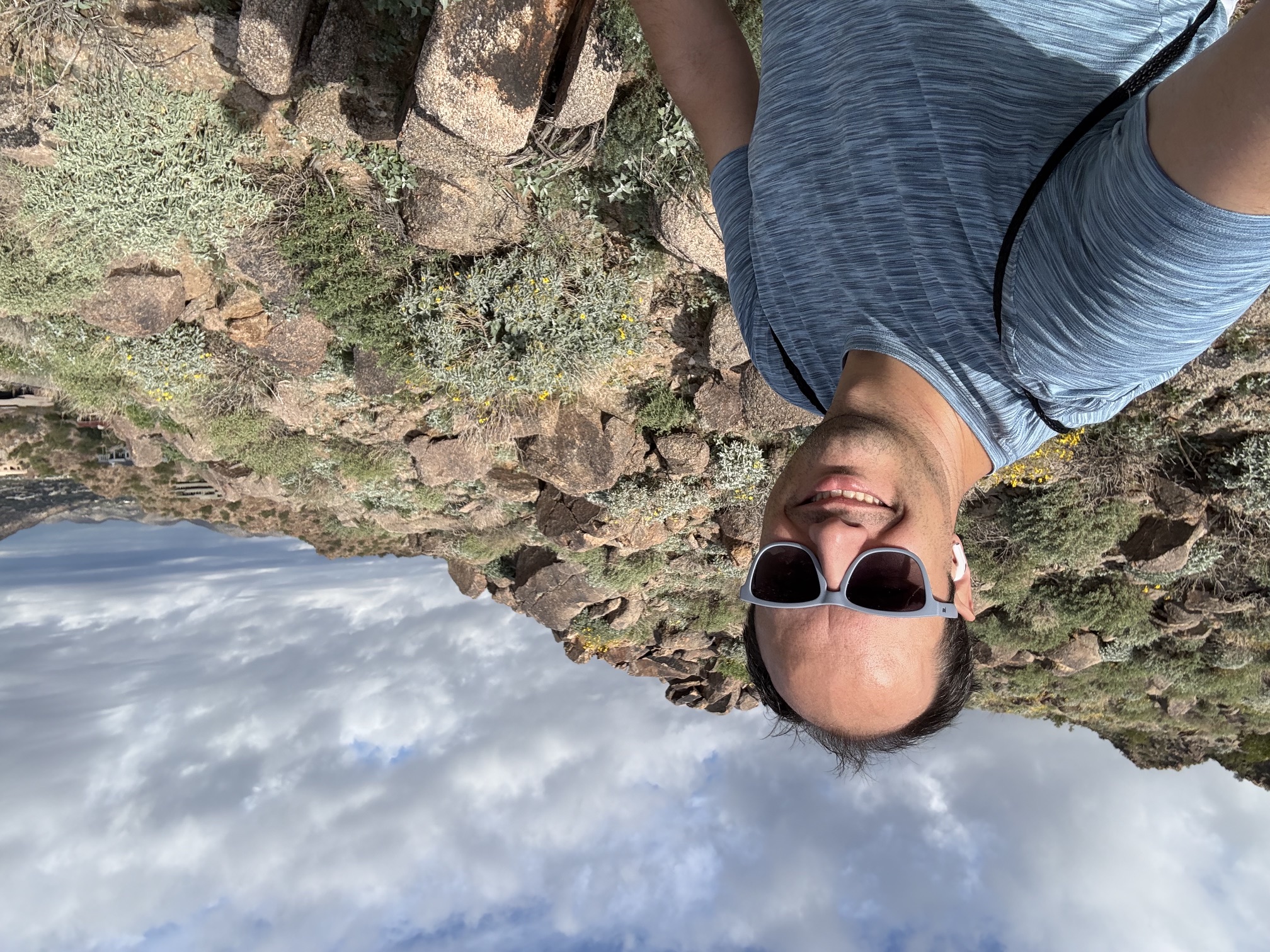 Camelback Mountain trail above the Valley of the Sun
