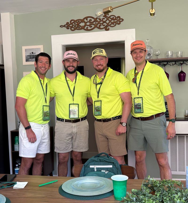 Steven and friends at the Masters