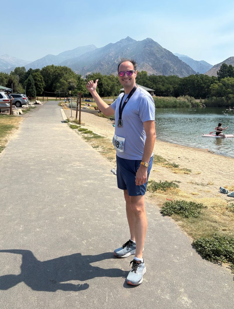 Steven after a race by the mountains